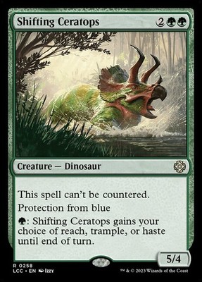 x1 Shifting Ceratops R MTG Commander: The Lost Caverns of Ixalan M/NM, English