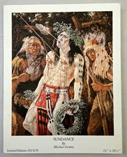 Artist Michael Gentry signed Art Fact Card for SUNDANCE Limited Edition Print