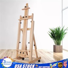 Large Studio H-Frame Easel Painting Floor Beech Wood Adjustable Pro Artist Easel