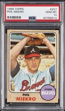 1968 TOPPS #257 PHIL NIEKRO PSA 10