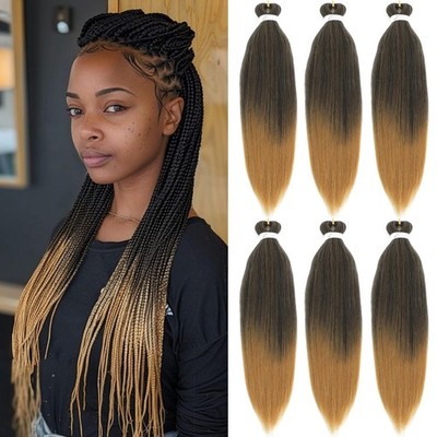 Pre Stretched Braiding Hair Extensions 26 Zoll 6packs Braids Extensions Kunst...