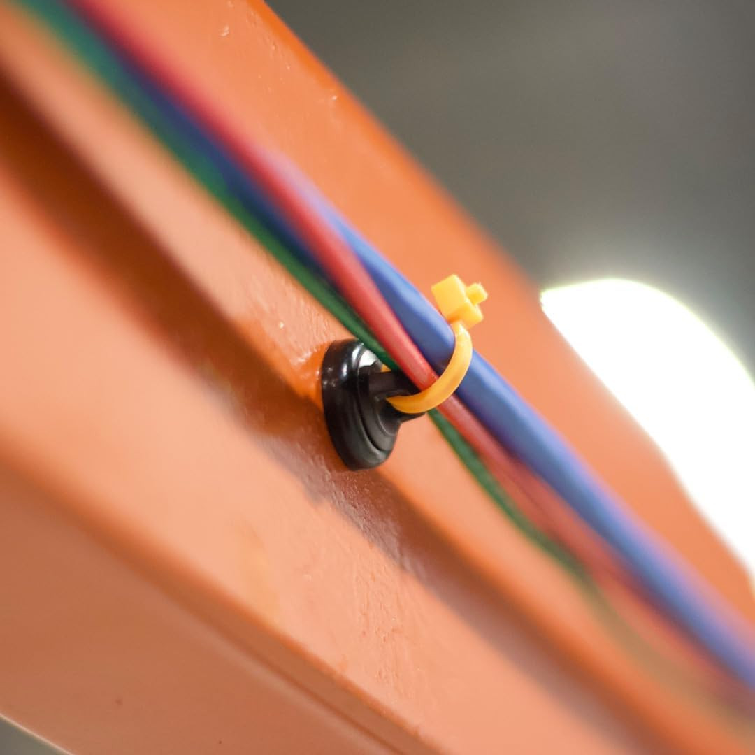 Magnetic Cable Tie Mount - Small (Pack of 10, Black)