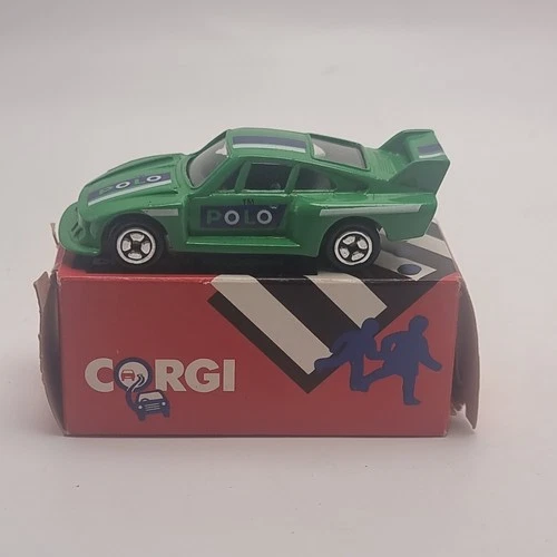 Vintage 1985 Corgi Diecast Model Porsche 935 Polo Mint Livery In Red Box