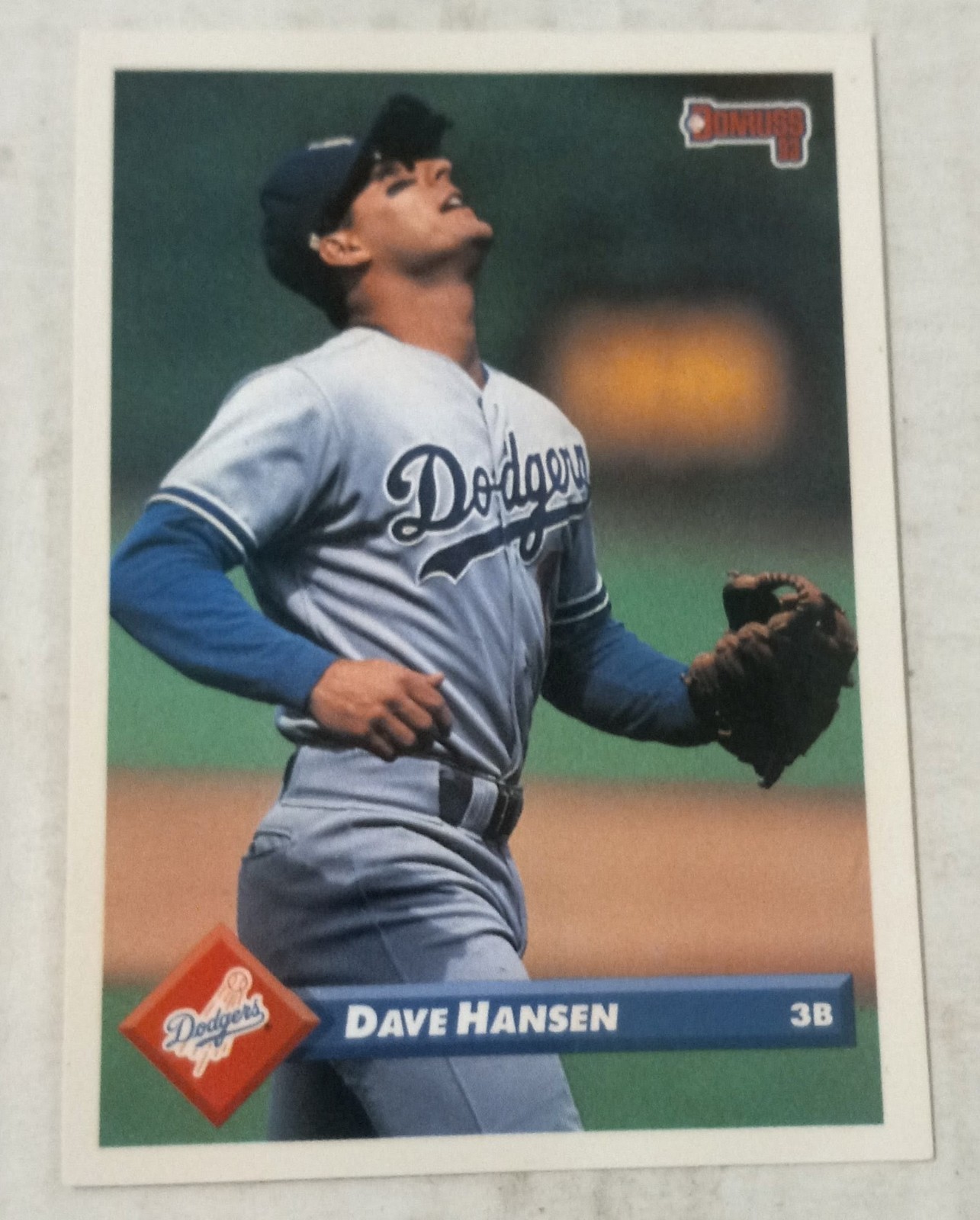 1993 Topps Dave Hansen 244 Los Angeles Dodgers 