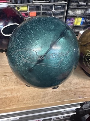 *USED -Bowling Ball -15 Pound-Columbia '' REACTION RIP '' PLUGGED AND RESURFACED