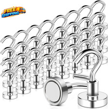 32 Pack Magnetic Hooks Heavy Duty 25 Lbs Strong Magnet Hooks for Cruise Refriger