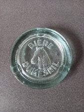 ANCIEN CENDRIER BIÈRE DUMESNIL  VERRE DIAMETRE 13 CM TRES BON ÉTAT 