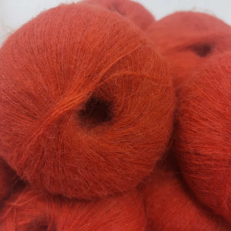 12 Balls of High-Count Alpaca Baby Mohair Yarn -Soft & Lightweight 300g (10.6oz) - Image 4 of 4