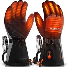 Heated Gloves for Men Women 7.4V Battery 22.2WH Rechargeable Heated Ski Gloves
