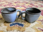 Set of 2 Vintage 1958 FRANKOMA POTTERY Woodland Moss MUGS Mid Century, EUC