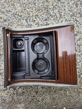 1999-2002 Gmc Yukon Denali Wood Grain Center Console Cup Holder Dash Bezel Oem