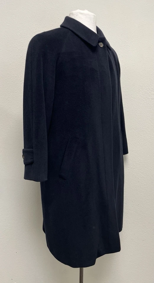 Burberry London темно-Angora шерстяная смесь автомобиля пальто середины бедра пальто Великобритании 10 / США 8 - Изображение 2 из 4