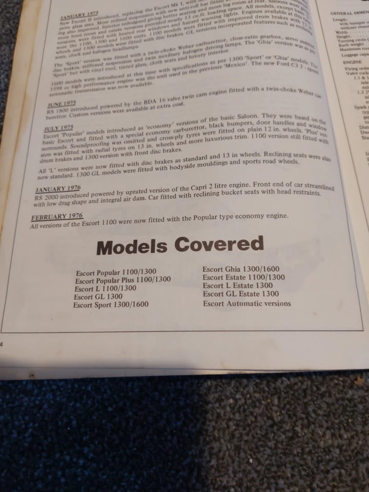 Autodata Car Repair Manual - Escort Mark II 1975-1980 - Image 4 of 4