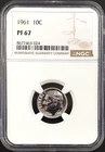 1961 Proof Roosevelt Dime certified PF 67 by NGC! NO RESERVE!