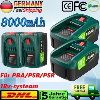 4 Stück Für Bosch 18V 8Ah Akku Li-Ion Power PBA PSB PSR 18V-System Ersatzakku DE