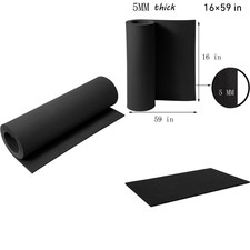 5mm EVA Foam Sheets Rolls for Crafts Black Cosplay Foam 16x59in