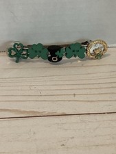 Shamrock Barrette St Patricks Day Hair Clip Button Barrette Women Girls Gift