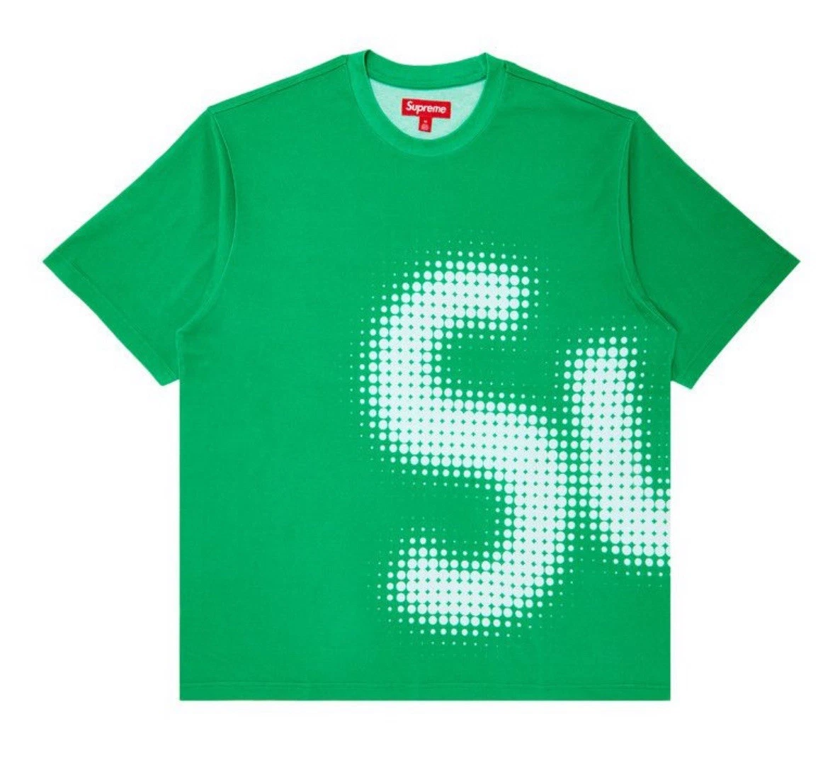 Chemise Supreme demi teinte manches courtes « vert vif » homme taille L authentique