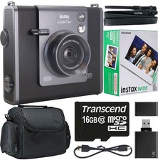 FUJIFILM instax WIDE EVO Hybrid Instant Film Camera with Film Starter Bundle