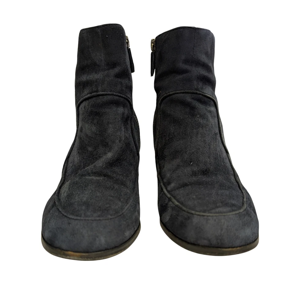 Botín de gamuza Eileen Fisher Harper moderno contemporáneo elegante azul marino 9,5 Foto 4 de 4