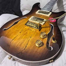 Semi Hollow Body Electric Guitar HH Pickups Bone Nut Mahogany Body Fast Shipping