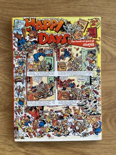 Vintage - HAPPY DAYS "100 Years of Comics" - Dennis Gifford - Dust Wrapper - Vgc - Picture 1 of 6