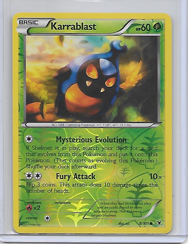 KARRABLAST  8/101 Noble Victories Reverse Holo Pokemon Card  MINT