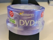 Memorex Blank Recordable DVD+R 16x 4.7GB 120min Video 25 Pack Spindle Sealed New