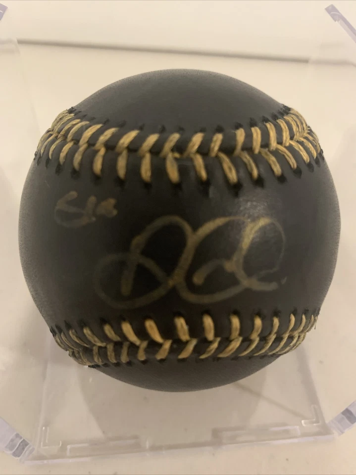 Didi Gregorius autógrafo firmado Rawlings cuero negro oficial béisbol Steiner Foto 2 de 4