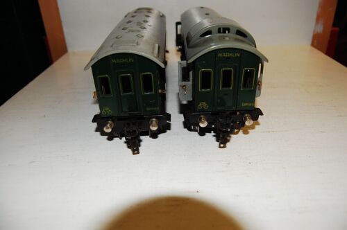2 Vecchi Vagoni Passeggeri Märklin Scala 0 17510 + Vagone Bagagli 17540 - Foto 8 di 9