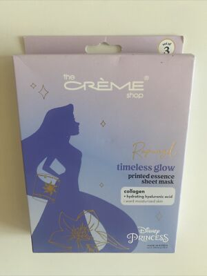 NEW The Crème Shop Disney Princess Rapunzel Timeless Glow Face Mask 3 Masks