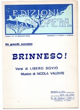 Spartito musicale napoletano Brinneso linea melodica e accordi con testo