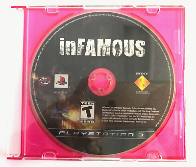 2009 inFamous Sony Play Station PS3 Game (Disc Only) Rated Teen