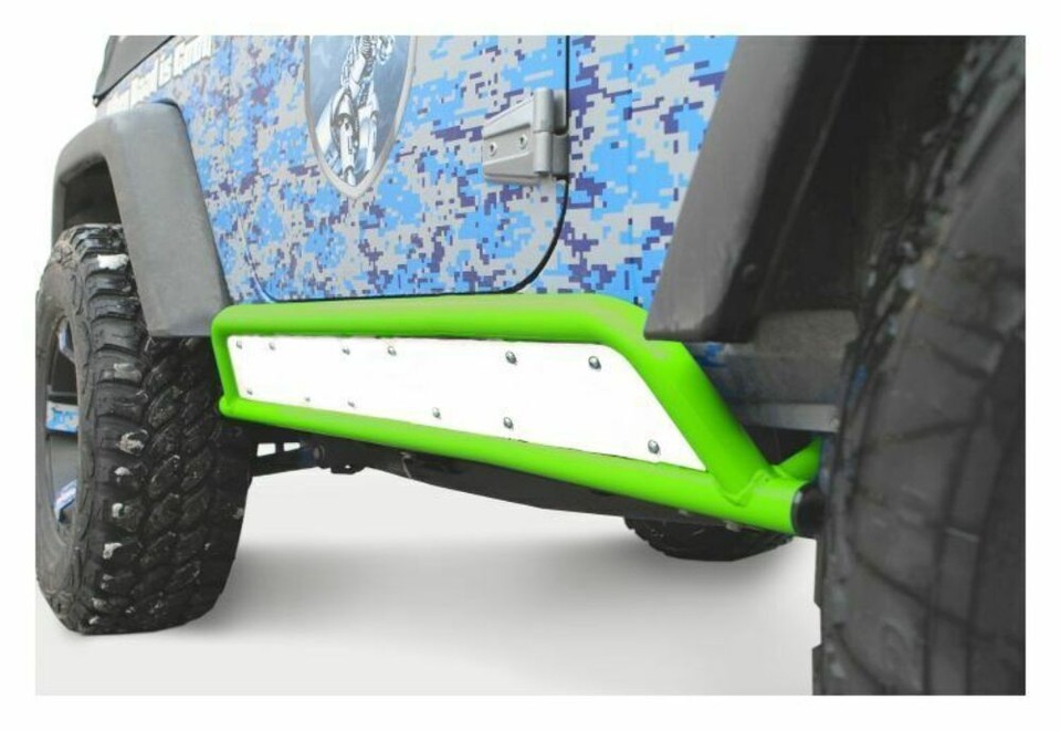 Steinjager Phantom Rock Sliders-Neon Green for Wrangler JK 2dr J0044903 ...