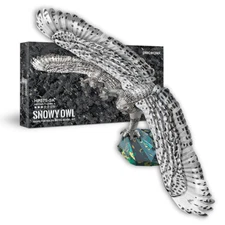 Piececool 3D Snowy Owl Metal Building - Architectural Model for Adult Gifts