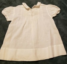 Antique Baby Dress w/ Collar. Ivory. 1950s. Darling Size Approx. 3-6 months.