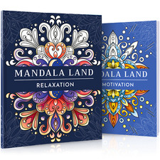 RYVE Coloring Book for Adults 2 Pack - 60 Unique Mandalas for Relaxation