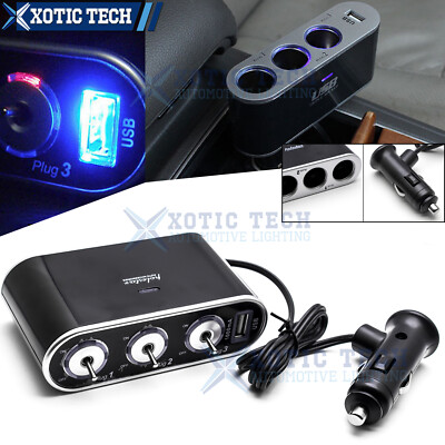 cigarette port extension Car Interior 3-Port Cigarette Lighter Extension Socket Splitter For Lexus  IS