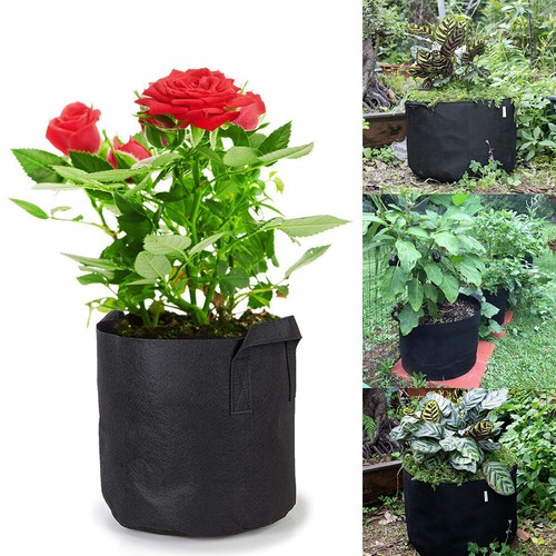 Up to 10 Fabric Plant Pots Grow Bags with Handles 3 5 7 10 Gallon - Picture 6 of 16