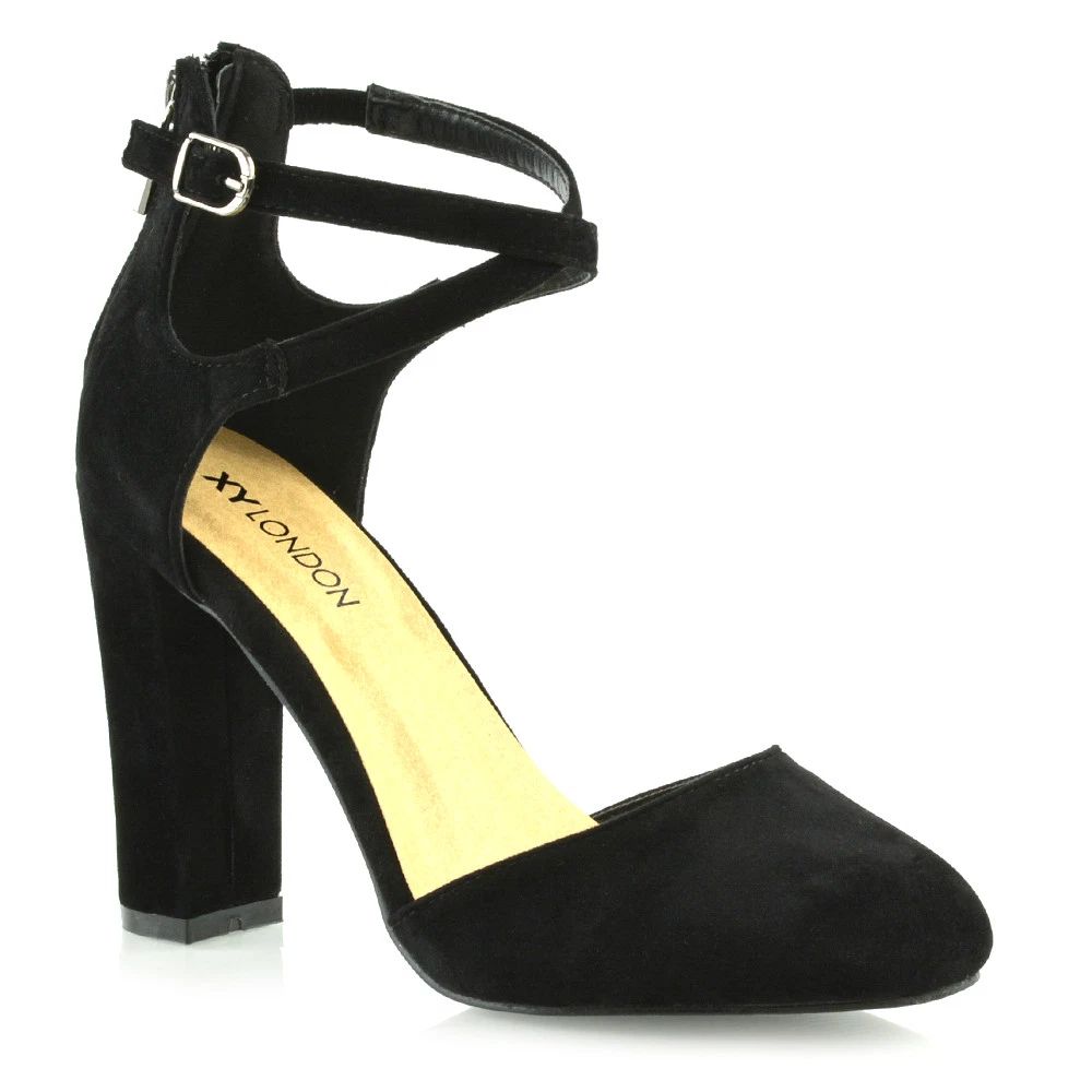 High heels with best sale ankle strap closed toe