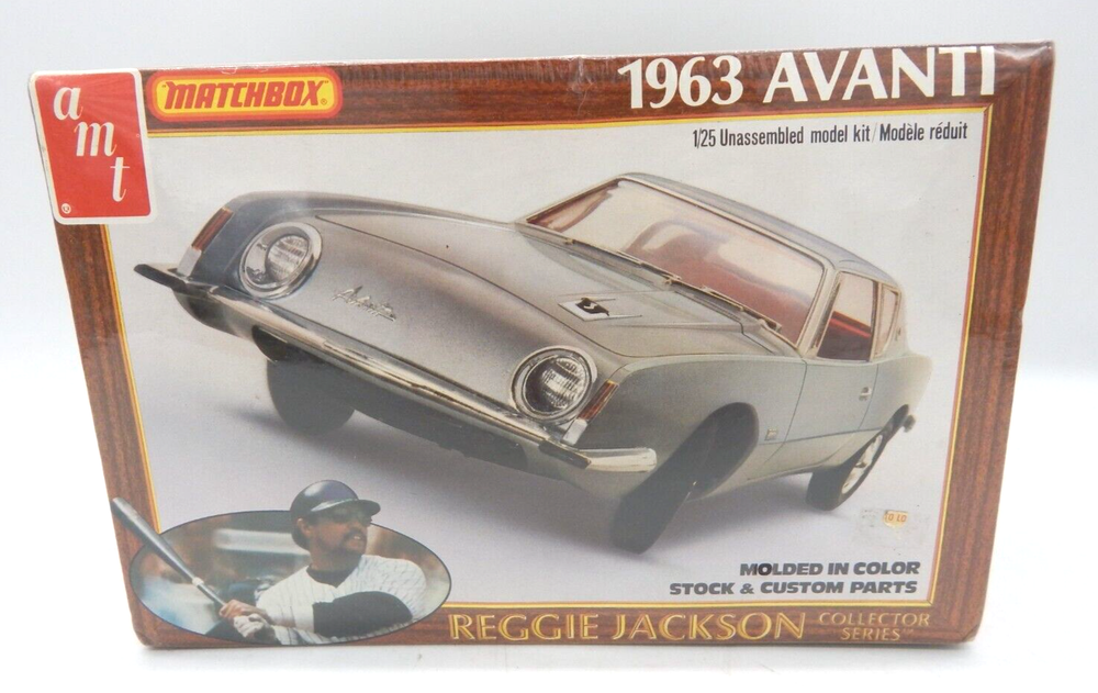 Vintage 1981 AMT Matchbox 1963 Avanti Reggie Jackson Collection 1:25 Model Kit