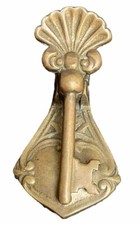 Pince à Billets  Art Nouveau Clé Laiton décor Coquille Jugendstil banknotes clip