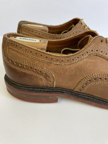 Allen Edmonds "STRANDMOK” Cap-Toe Oxfords 10.5 D Brown Dainite - Picture 8 of 14