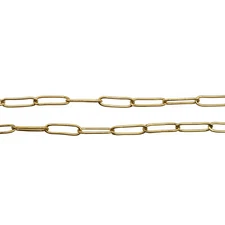 18K Gold Filled Tarnish-Resistant 16"/18"/20"/22"/24" Paper Clip Chain Necklace