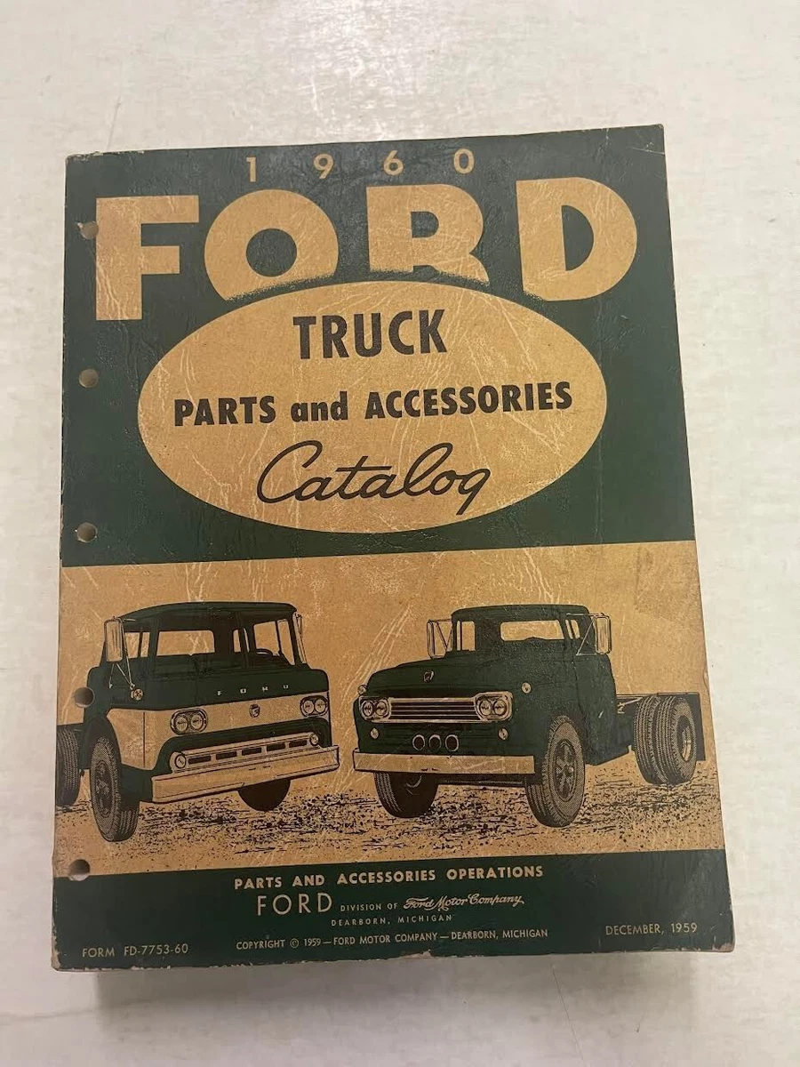 1960 Ford Truck Parts Accessories Catalog Manual OEM Factory