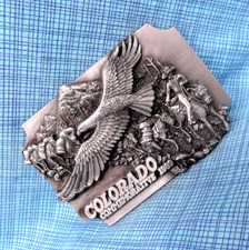 Colorado Belt Buckle Limited Edition 39 of 1000 Vtg 80s Siskiyou    .SHY048