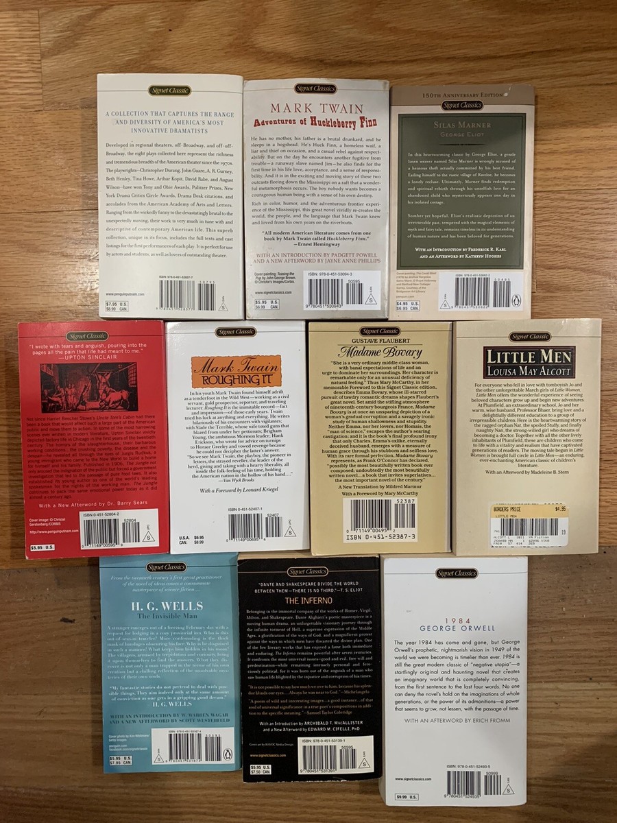 Lot of 10 Vintage SIGNET CLASSICS Paperbacks - Great Favorites
