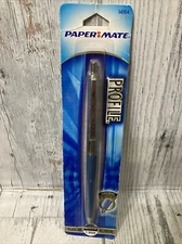 Paper Mate Profile 14164 Blue Pen With Black Ink Medium Vintage Double Heart