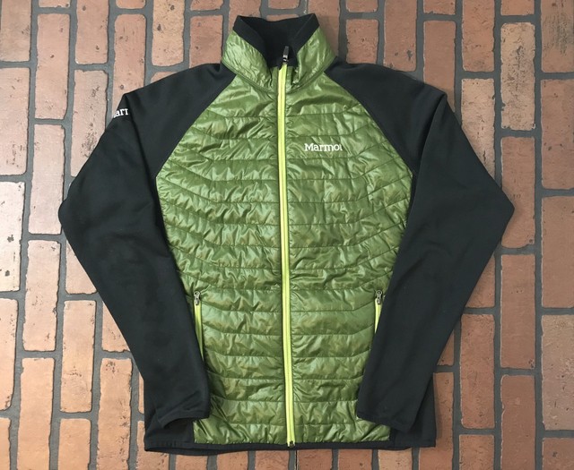 Marmot Lightweight Puffer Jacket Polartec Forest Green With Black Sleeves Size M | eBay
