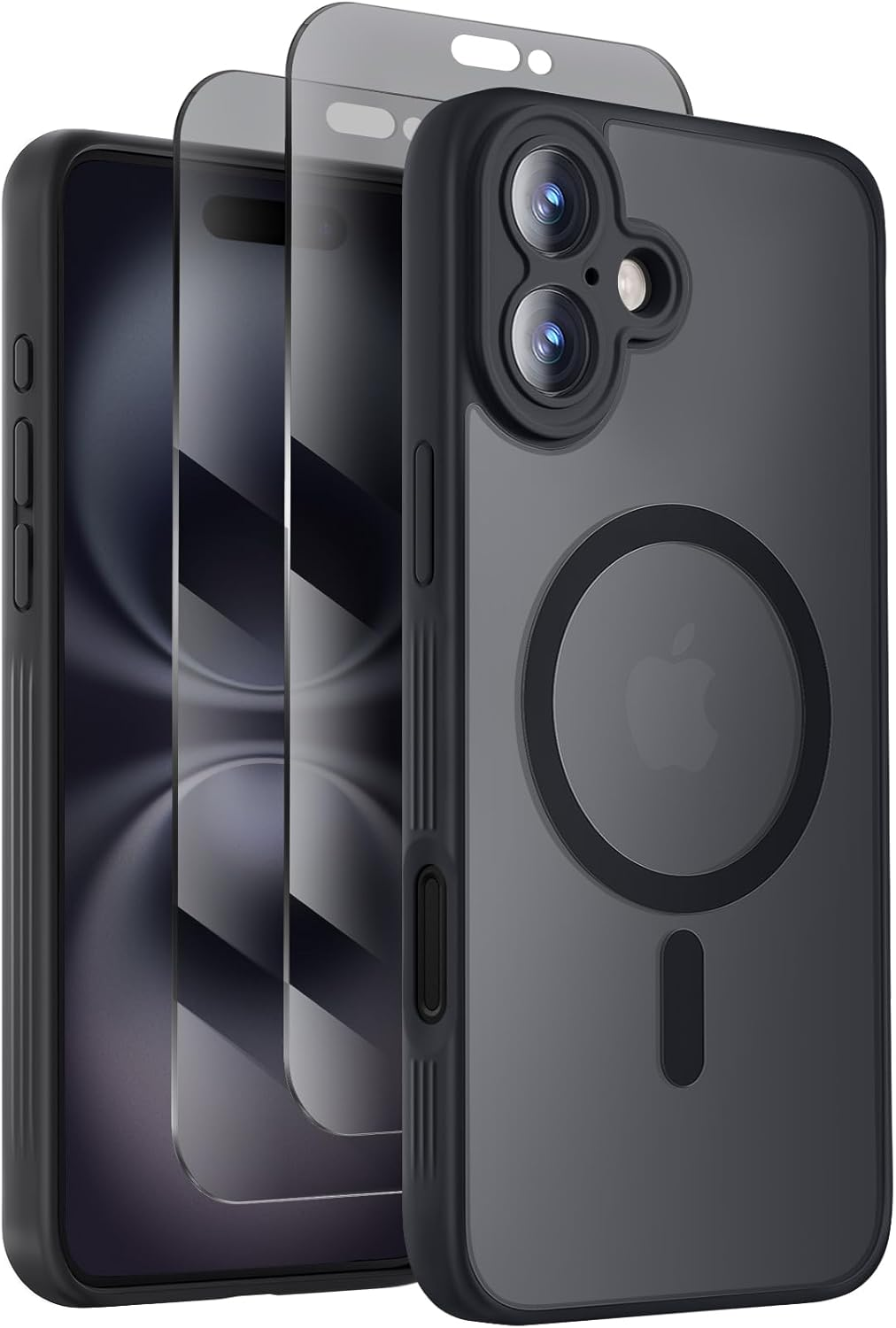 Designed for Iphone 16 Case, Compatible with Magsafe, with Privacy Screen Protec